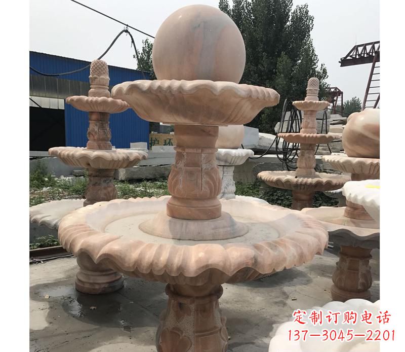 金华晚霞红景观风水球雕塑