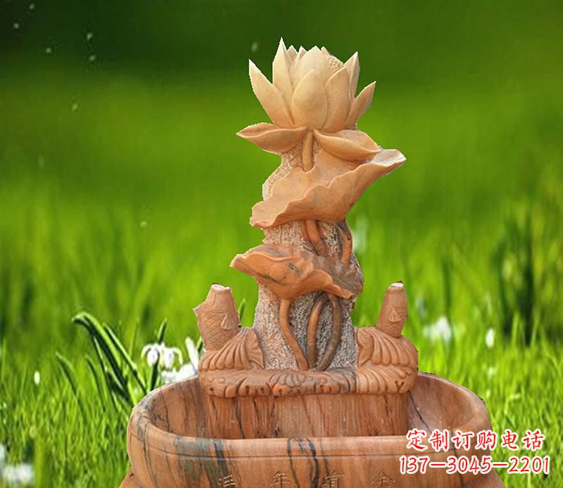 金华晚霞红景观荷花水池