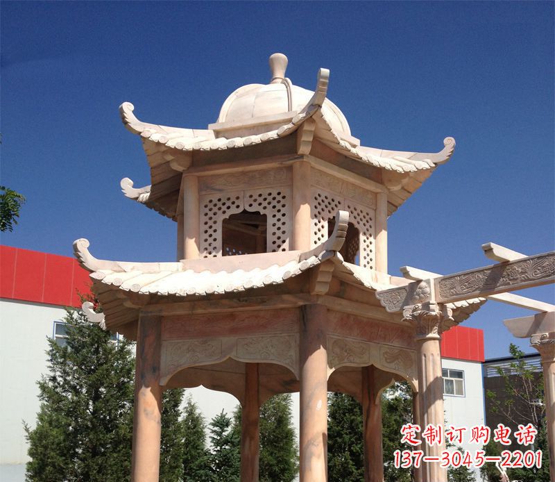 金华晚霞红景观凉亭雕塑