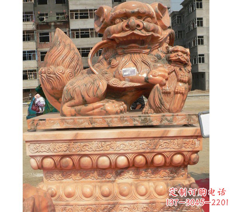 金华晚霞红南方石狮子