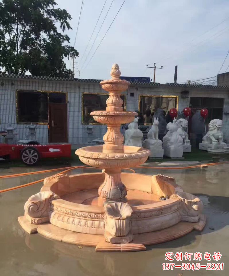 金华晚霞红欧式流水喷泉