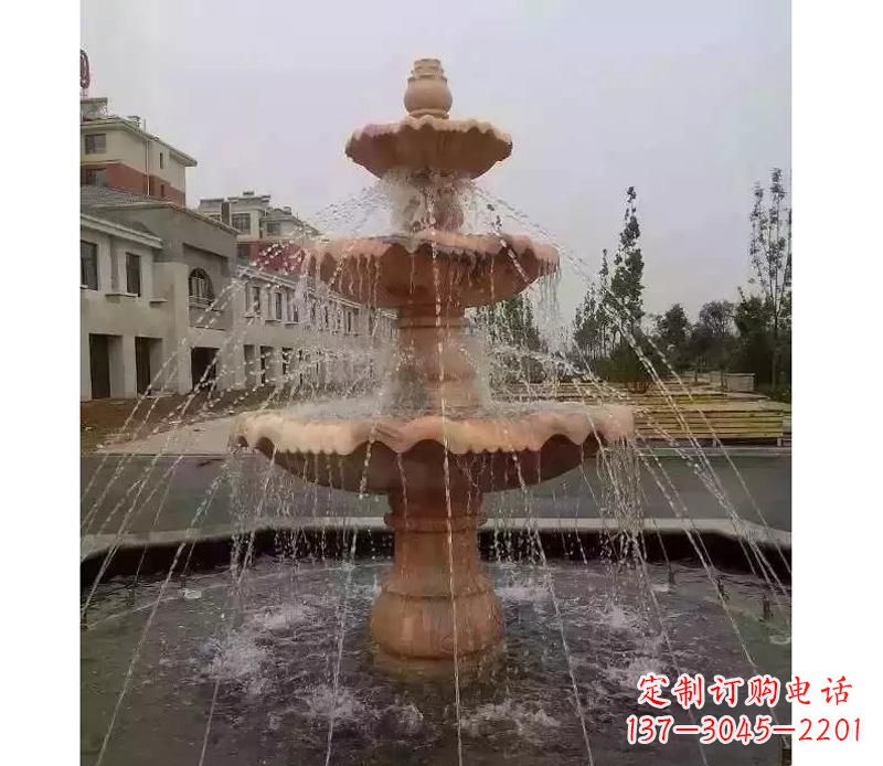 金华晚霞红喷泉雕塑