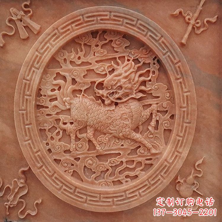 金华晚霞红麒麟建筑装饰壁画