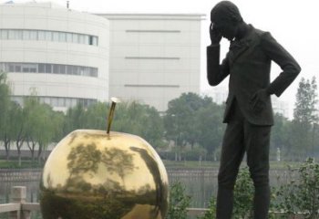 金华中领雕塑：专业定制精美牛顿铜雕