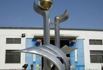 金华中领雕塑：不锈钢树叶雕塑，精美绝伦