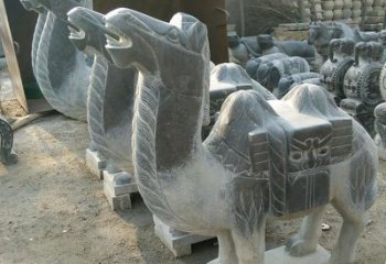 金华青石骆驼雕，把动物活灵活现