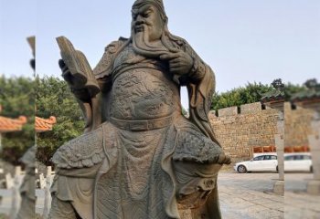 金华青石关公雕塑，让您的家居更加古典优雅