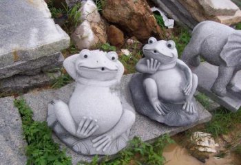 金华别具一格的青石青蛙喷水雕塑