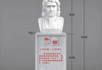 金华艺术精灵：牛顿汉白玉石头像雕塑
