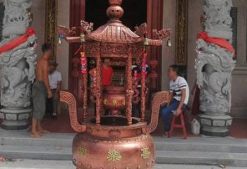 金华精致全铜小香炉雕塑