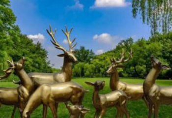 金华群雄逐鹿，高贵精美的鹿雕塑