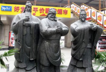 金华铭记经典：三国英雄关羽雕塑