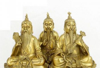 金华三清祖师神像铜雕，古典经典展现