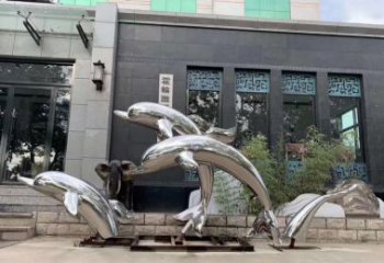 金华高端定制不锈钢海豚雕塑