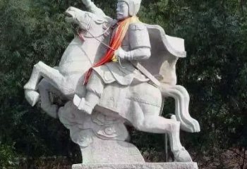 金华神帅韩信骑马石雕塑像，领雕塑定制出精美传奇