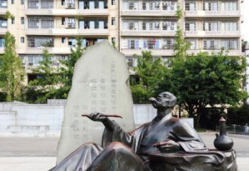 金华尊贵古朴的古代诗人情景雕塑——杜甫雕塑