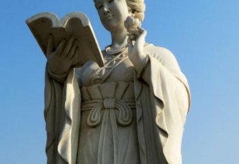 金华十二花神之十一月山茶花王昭君汉白玉美女雕塑