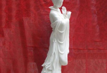 金华精美无双的汉白玉貂蝉雕塑
