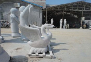 金华中领雕塑：独具特色的天鹅喷水雕塑