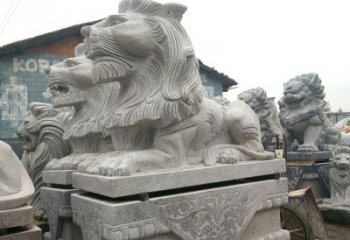 金华优质石雕汇丰狮子雕塑