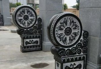 金华中领雕塑自主设计专业制作石雕门墩狮子，专…