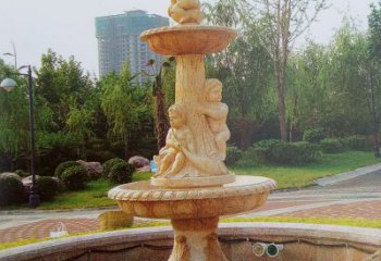 金华石雕喷泉龙头——美观优雅的水景定制