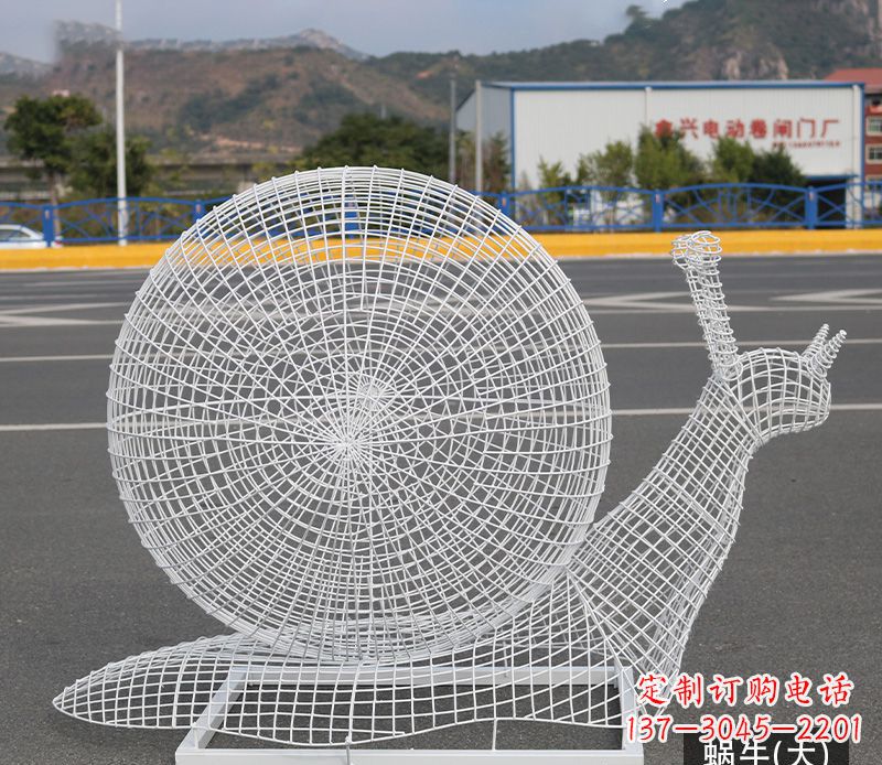 金华蜗牛镂空不锈钢景观雕塑