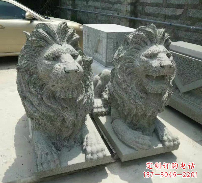 金华卧式狮子石雕
