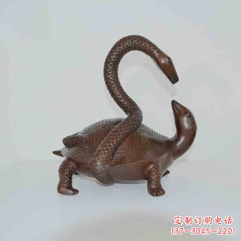 金华乌龟背蛇龟蛇铜雕