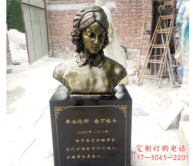 金华西方名人南丁格尔胸像铜雕