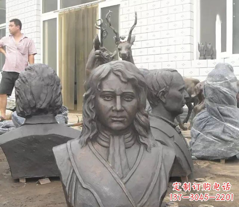 金华西方名人胸雕铜雕