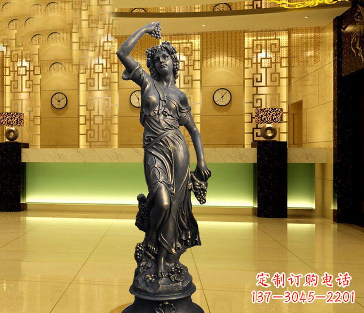 金华西方女人别墅景观铜雕塑 (2)