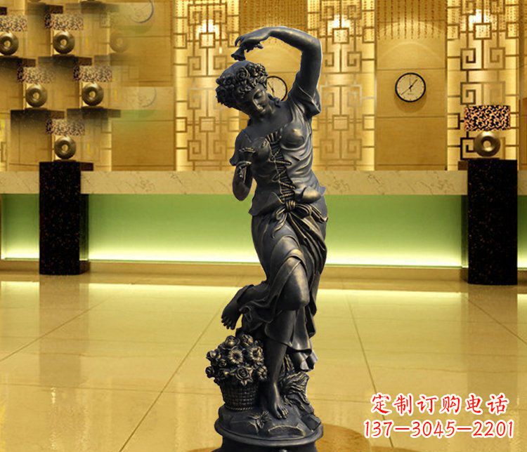 金华西方女人别墅景观铜雕