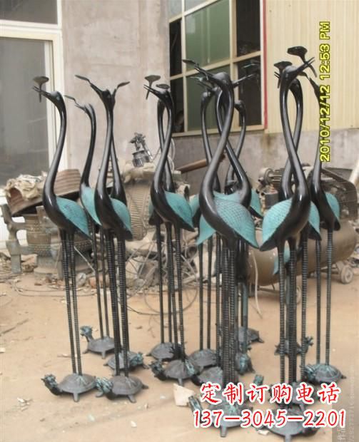 金华仙鹤动物铜雕