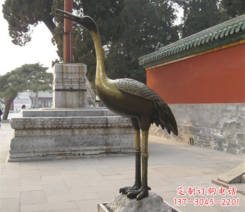 金华仙鹤动物铜雕 (2)