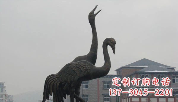 金华仙鹤公园景观铜雕