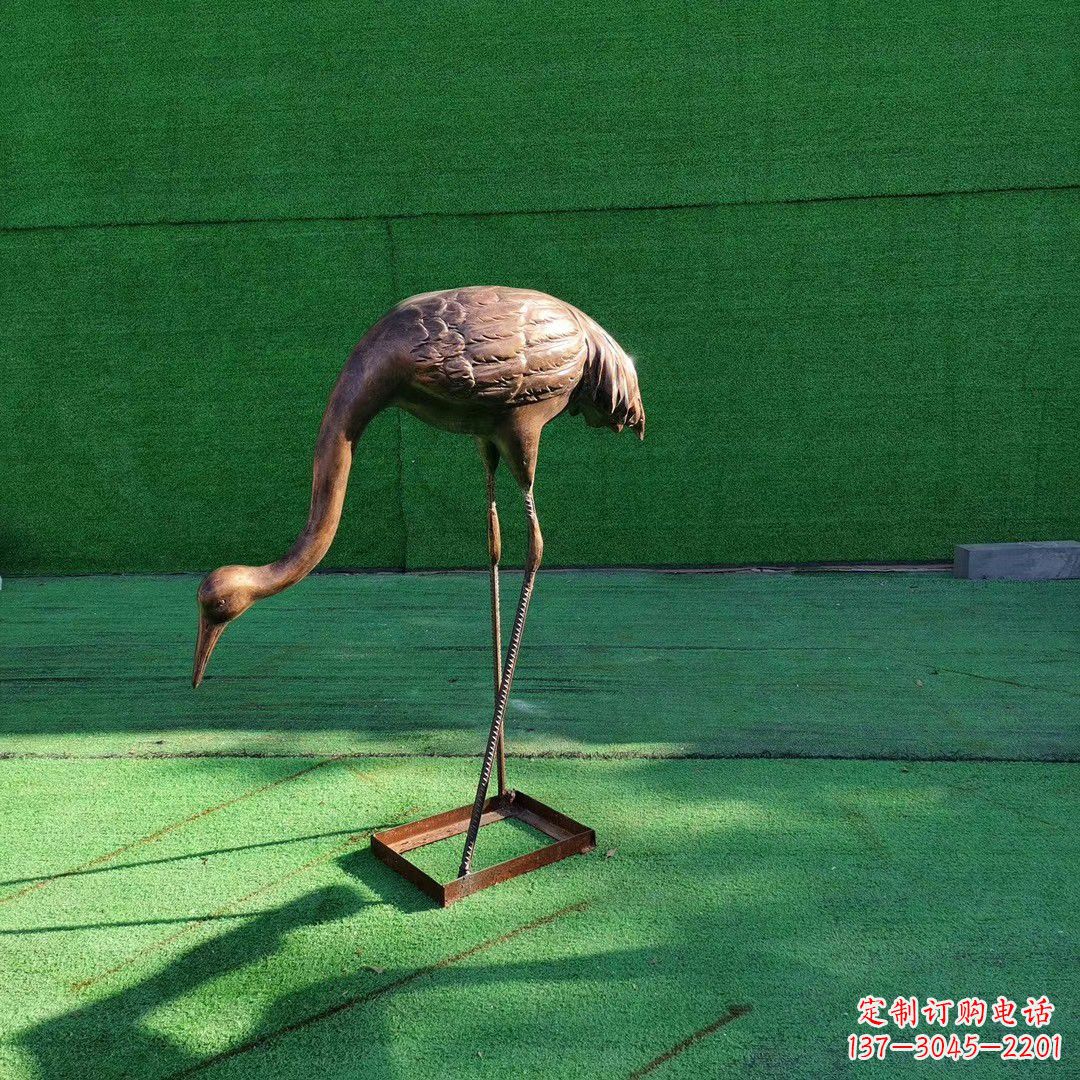 金华仙鹤拉鼓铜雕塑