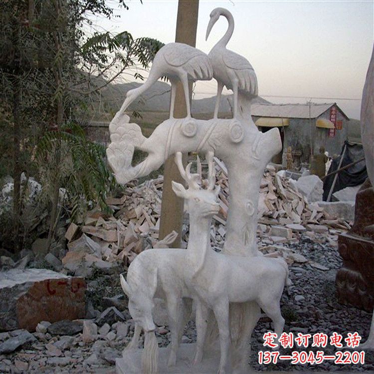 金华仙鹤石雕景观摆件