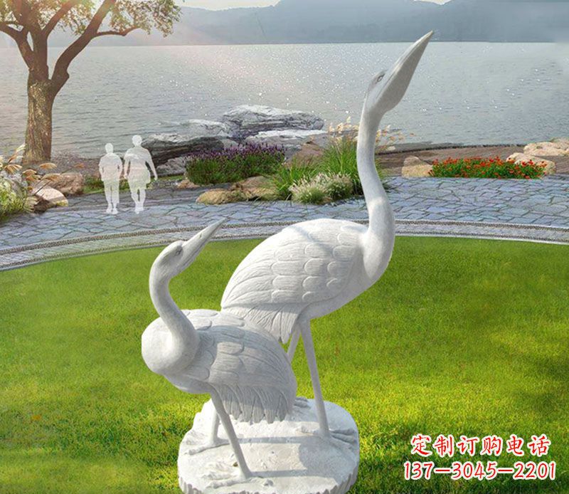 金华仙鹤石雕公园动物雕塑