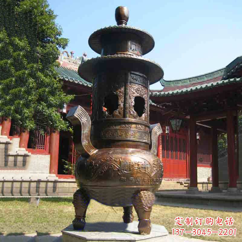 金华现代铜制香炉铜雕香炉