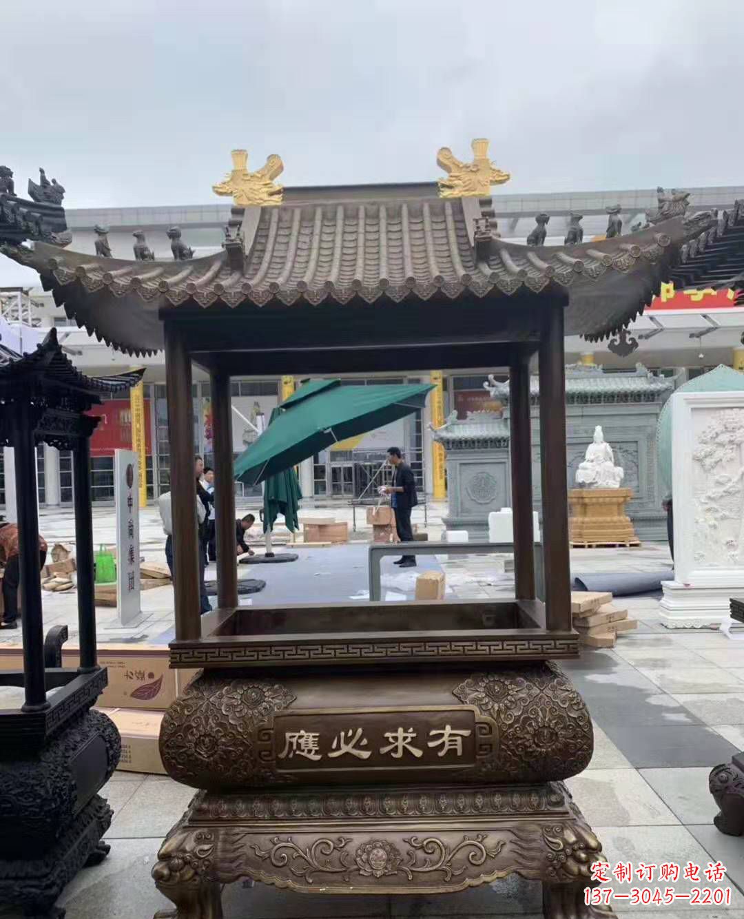金华香炉铜雕户外摆件寺庙景观雕塑