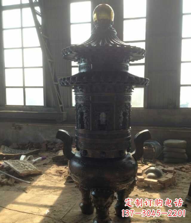 金华香炉铜雕塑 (2)