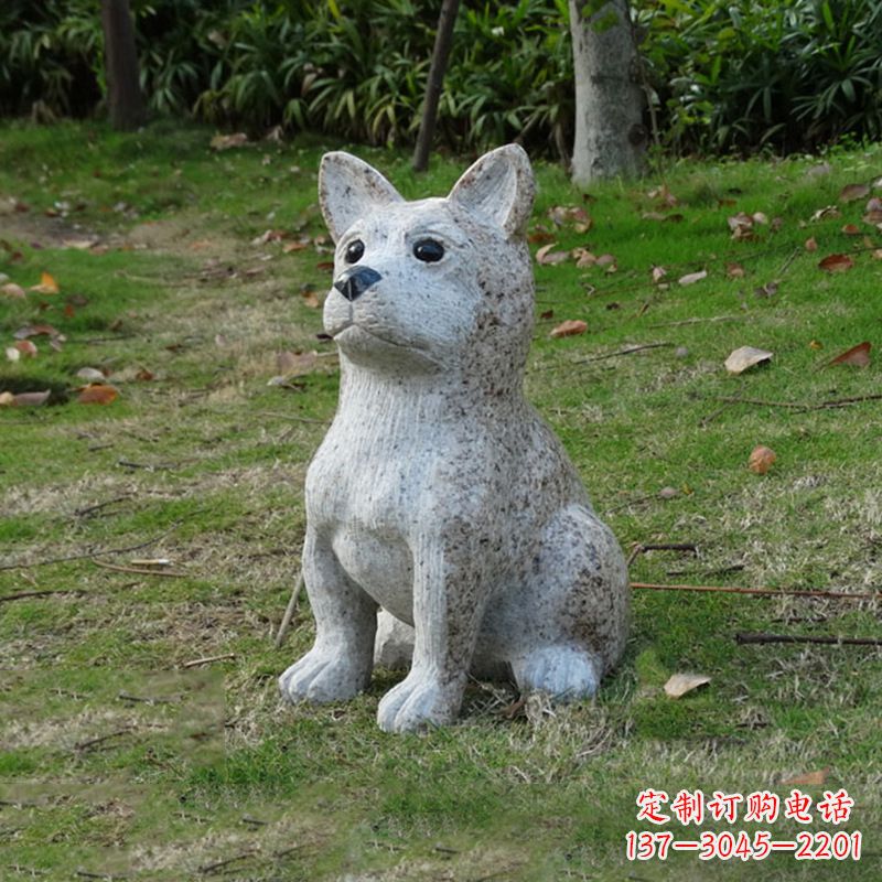 金华小狗花岗岩石雕