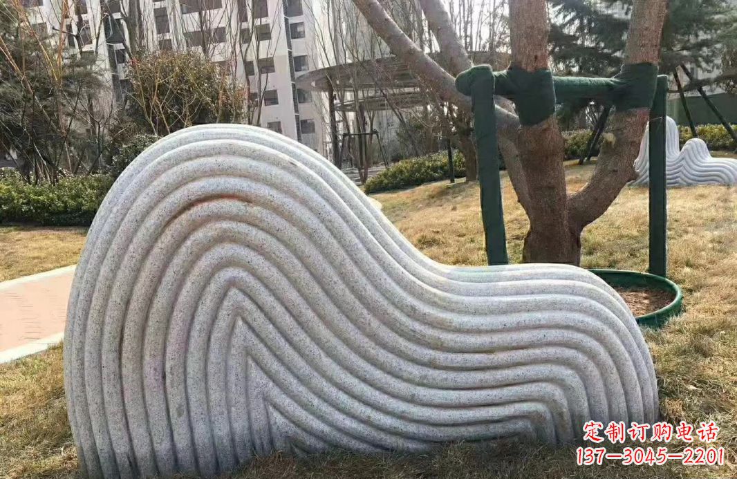 金华小区大理石纹理假山雕塑