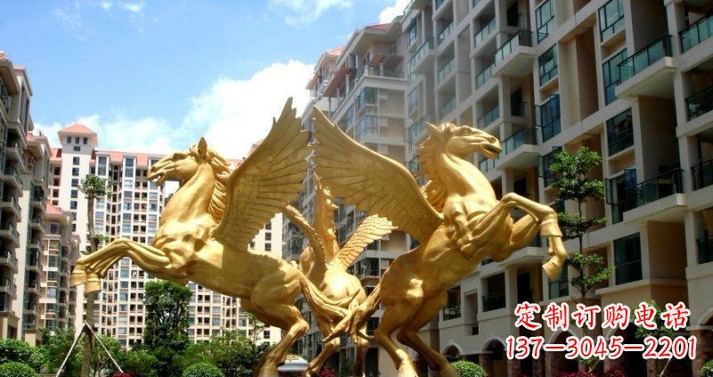 金华小区飞马动物铜雕