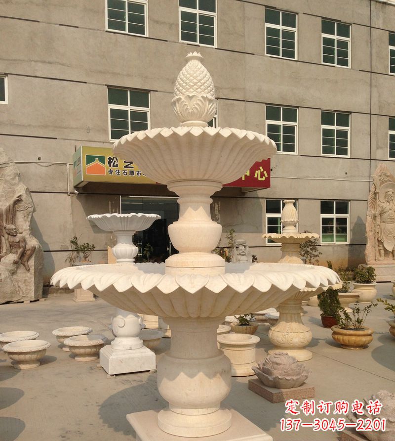 金华小区景观菠萝式喷泉石雕