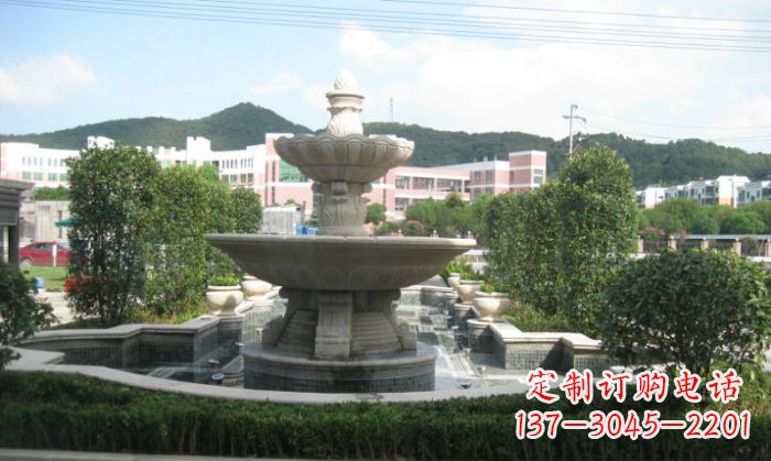 金华小区景观大理石喷泉石雕 (2)