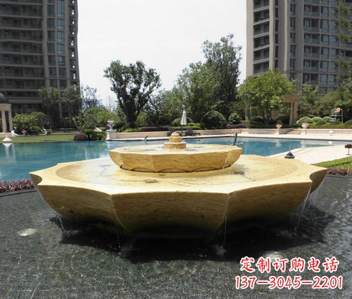 金华小区景观大理石喷泉石雕 (6)
