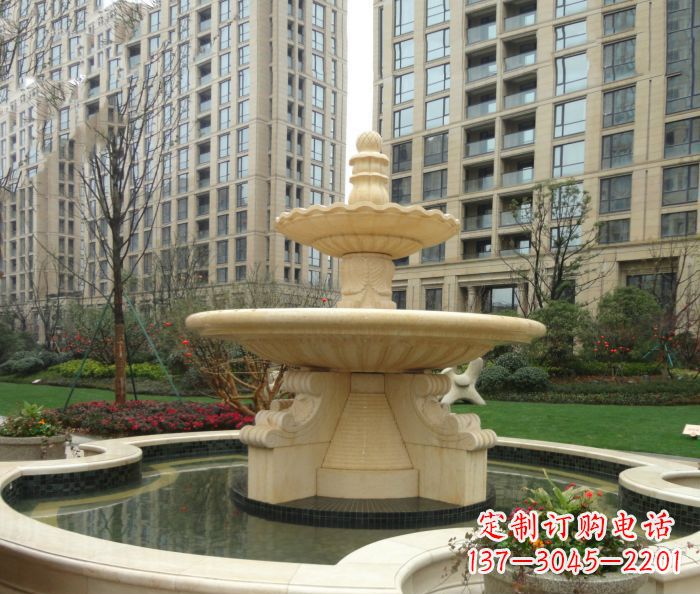 金华小区景观大理石喷泉石雕 (8)