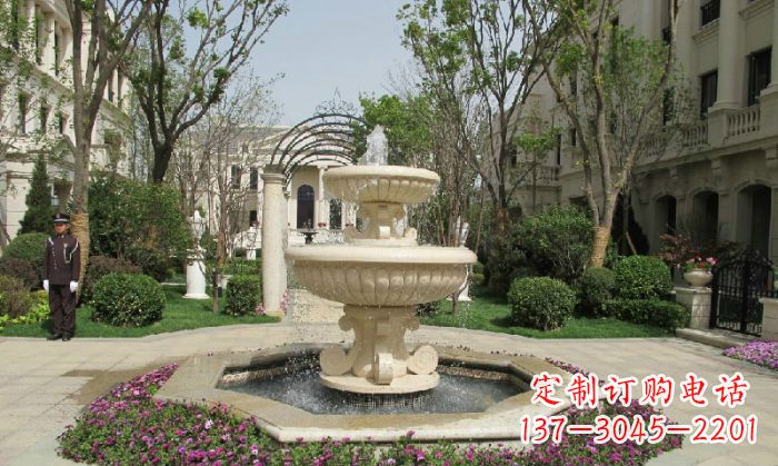 金华小区景观大理石喷泉石雕 (7)